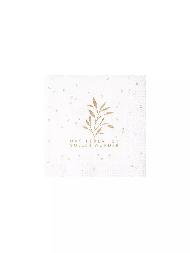 RAEDER | Tovaglioli da cocktail 25x25cm LA VITA È Bianco | Bianco