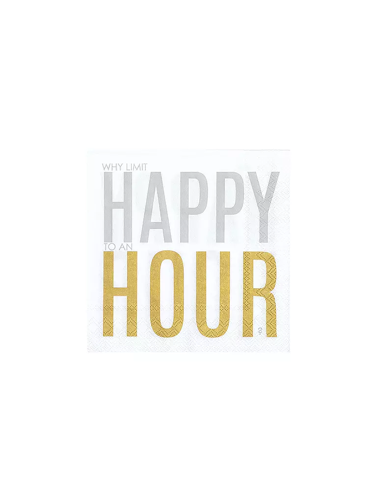 RAEDER | Tovaglioli da pranzo 33x33cm HAPPY HOUR | Bianco