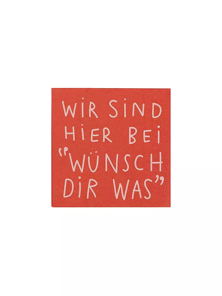 RAEDER | Tovaglioli da pranzo 33x33cm WUENSCH DIR WAS | Rosso
