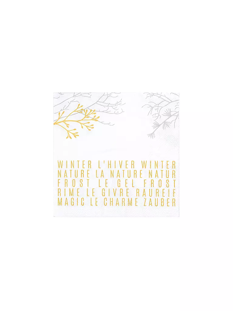 RAEDER | Tovaglioli di Natale 33x33cm INVERNO | Bianco