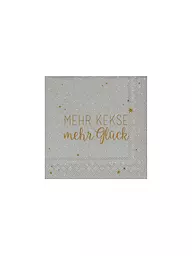 RAEDER | Tovaglioli natalizi 25x25 cm PIÙ BISCOTTI PIÙ FELICITÀ | Grigio chiaro