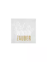 RAEDER | Tovaglioli natalizi 25x25 cm WINTERZAUBER | Grigio chiaro