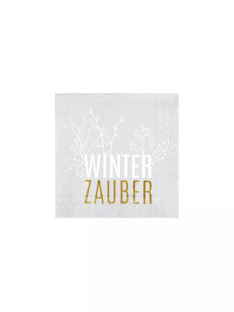 RAEDER | Tovaglioli natalizi 25x25 cm WINTERZAUBER | Grigio chiaro