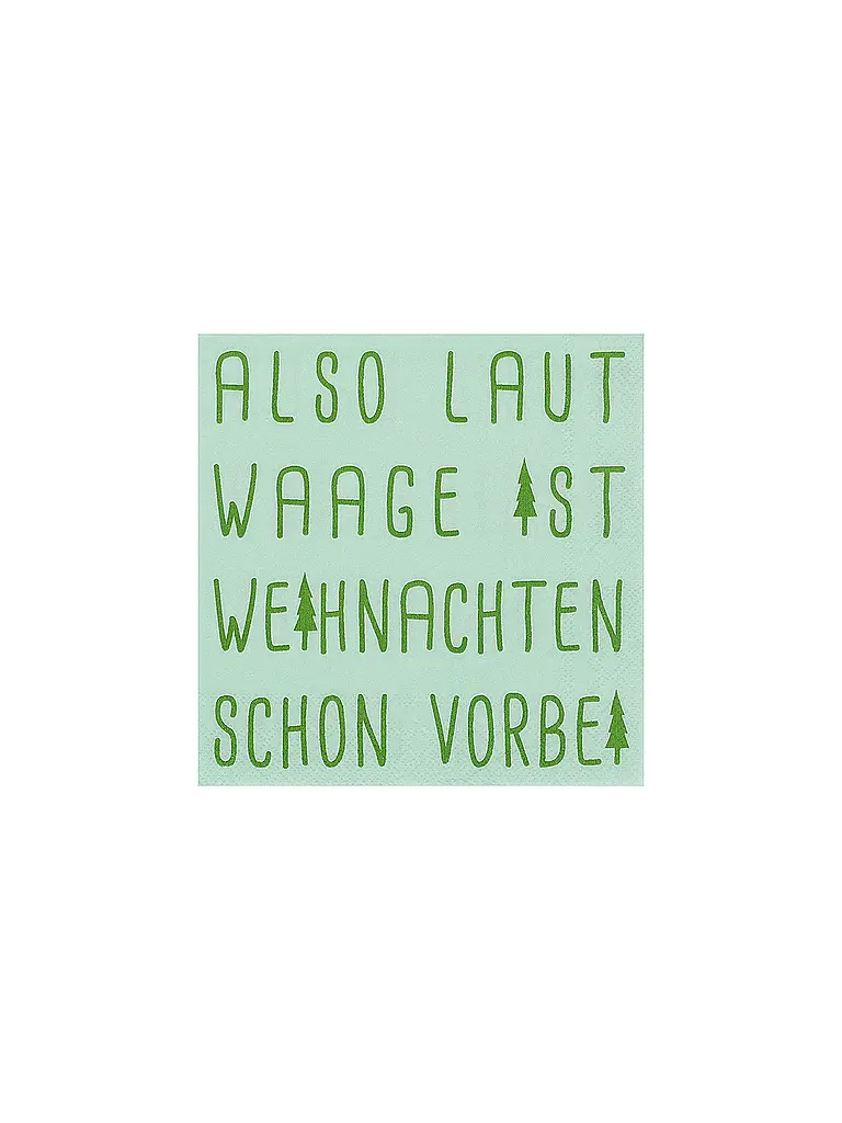 RAEDER | Tovaglioli natalizi 25x25 cm | Verde chiaro
