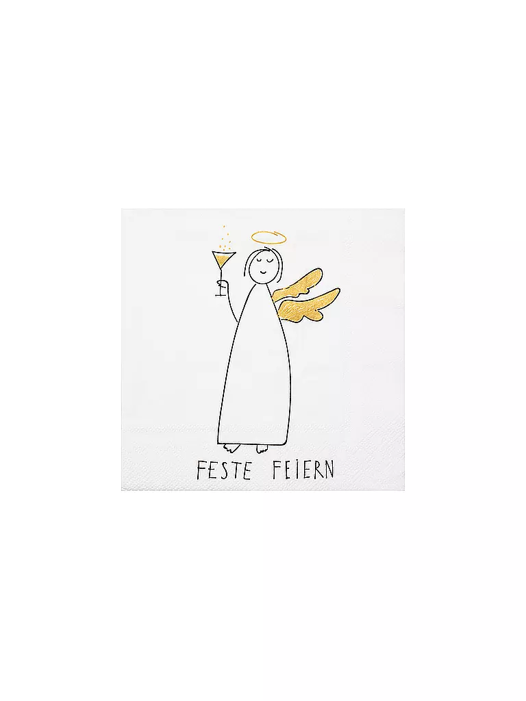 RAEDER | Tovaglioli natalizi 33x33cm FESTE FEIERN | Bianco