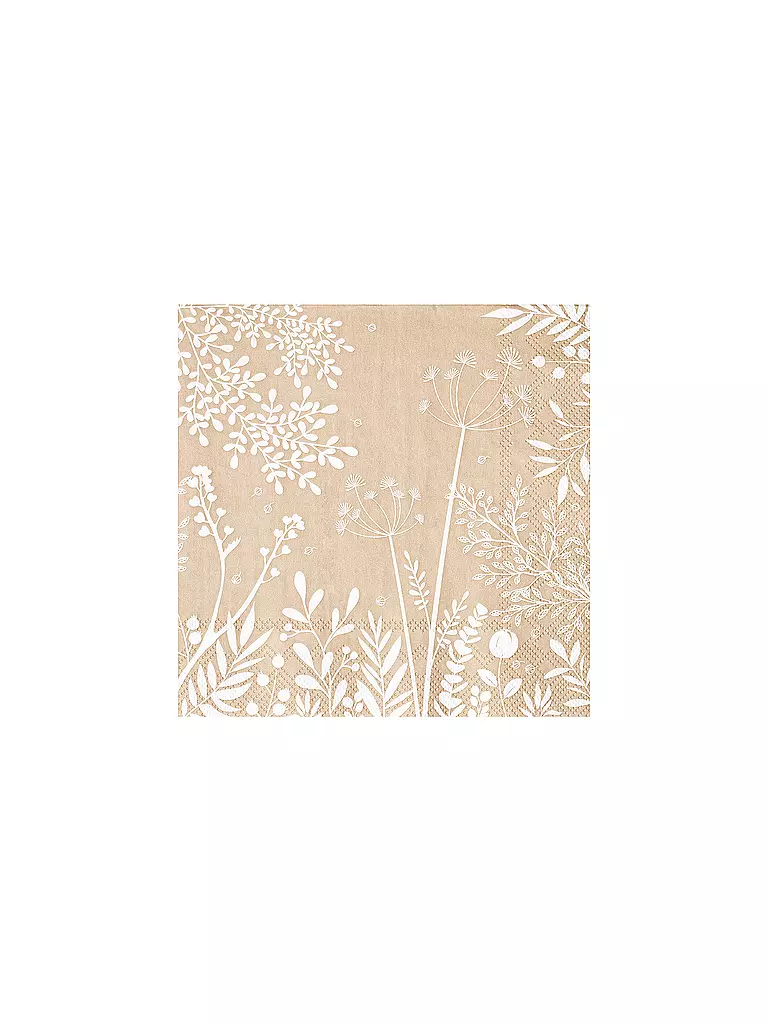 RAEDER | Tovaglioli per il pranzo 33x33 WUNDERGARTEN Beige | Cammello