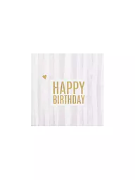 RAEDER | Tovaglioli per il pranzo 33x33cm HAPPY BIRTHDAY | Bianco
