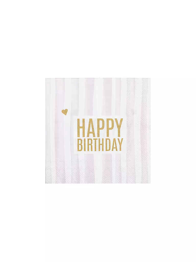 RAEDER | Tovaglioli per il pranzo 33x33cm HAPPY BIRTHDAY | Bianco