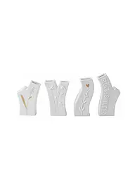 RAEDER | Vasi miniatura per fiori, set da 4, portafortuna | Bianco