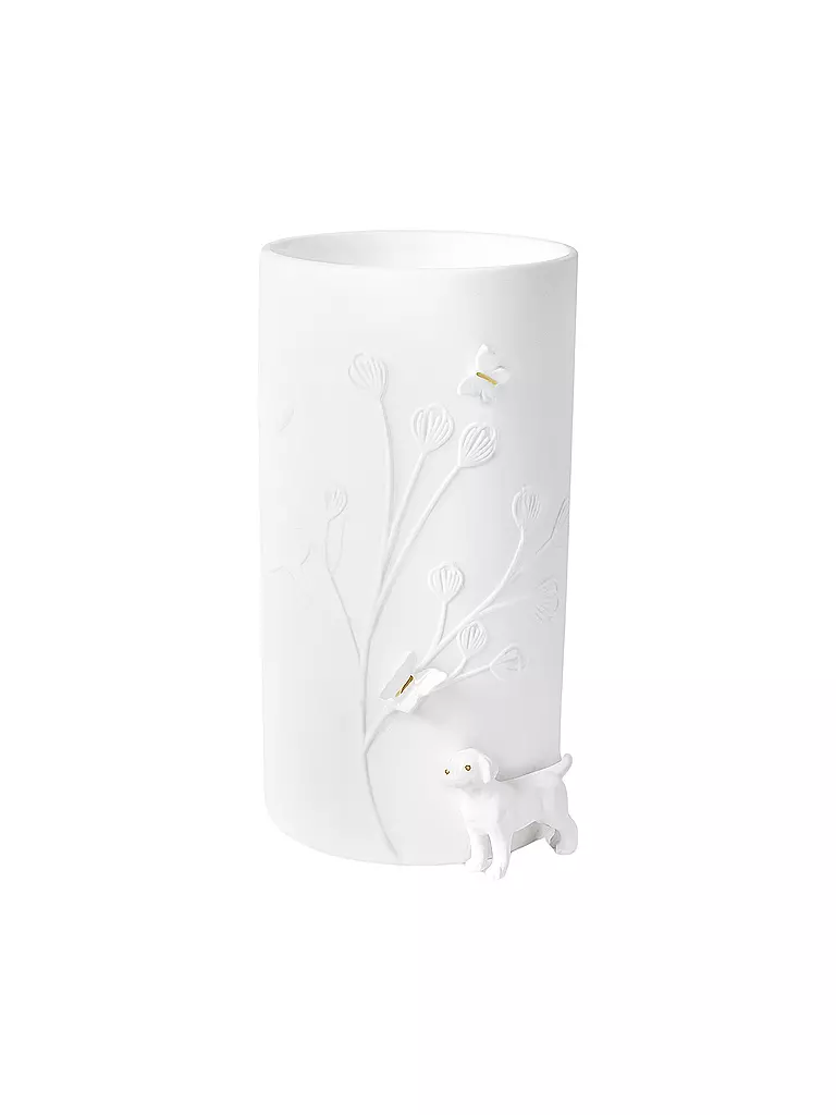 RAEDER | Vaso 9x17cm CANE IN PIEDI Bianco | Bianco