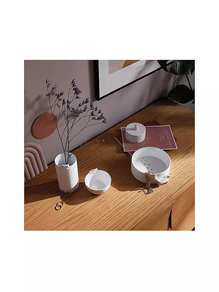 RAEDER | Vaso gatto 7x14 cm | Bianco