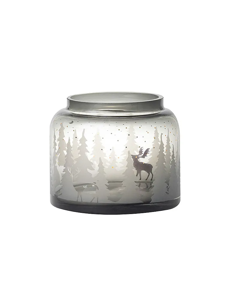 RAEDER | Vaso invernale natalizio paesaggio boschivo | Grigio chiaro