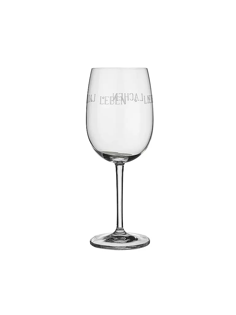 RAEDER | Weinglas 22cm "Leben Lieben Lachen Lallen" | Trasparente
