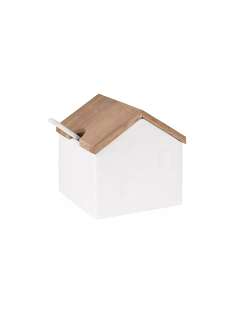 RAEDER | Zuccheriera/saliera 8x8x9cm HÜTTENZAUBER 2 pz. Bianco | Bianco