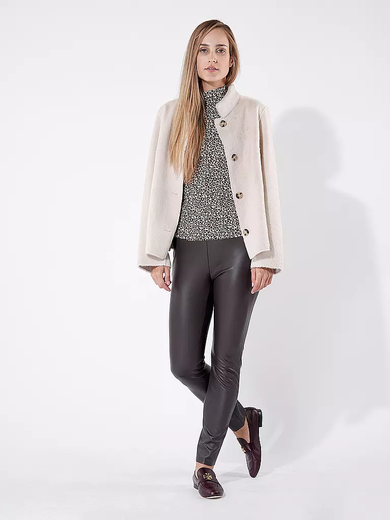 RAFFAELLO ROSSI | Hose in Lederoptik Skinny Fit RESA | Marrone