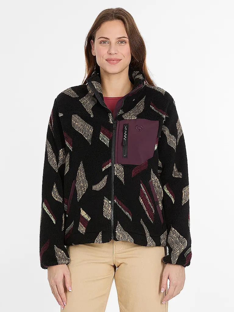 RAGWEAR | Giacca in pile ALARIS | Nero