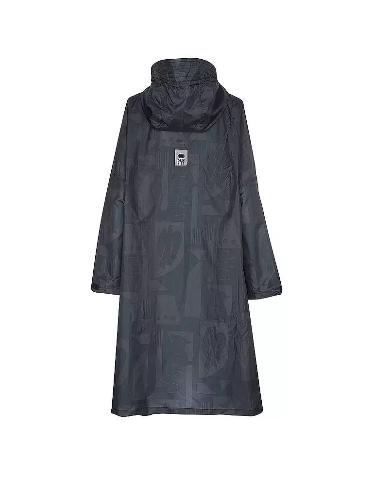 RAINKISS | Giacca antipioggia - Poncho antipioggia Back to Black Art | Nero