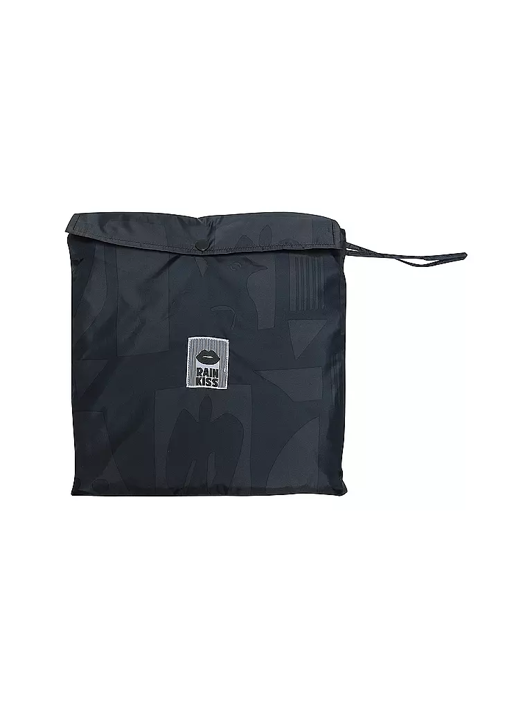 RAINKISS | Giacca antipioggia - Poncho antipioggia Back to Black Art | Nero