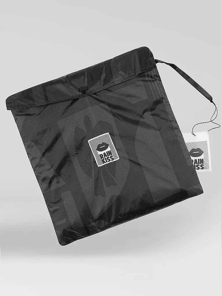 RAINKISS | Giacca antipioggia - Poncho antipioggia Back to Black Art | Nero