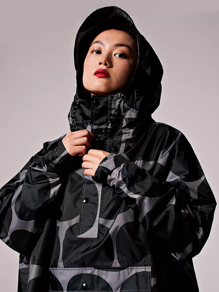 RAINKISS | Giacca antipioggia - Poncho antipioggia Black Polka | 