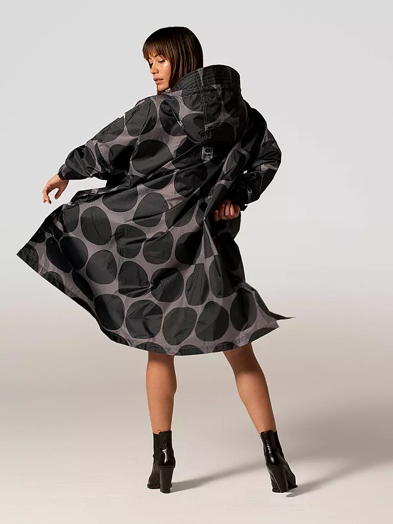 RAINKISS | Giacca antipioggia - Poncho antipioggia Black Polka | 