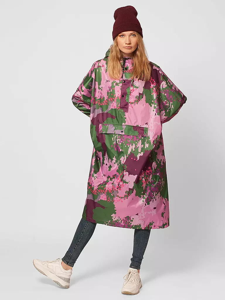 RAINKISS | Giacca antipioggia - Poncho antipioggia Digi Spring Camo | Rosa