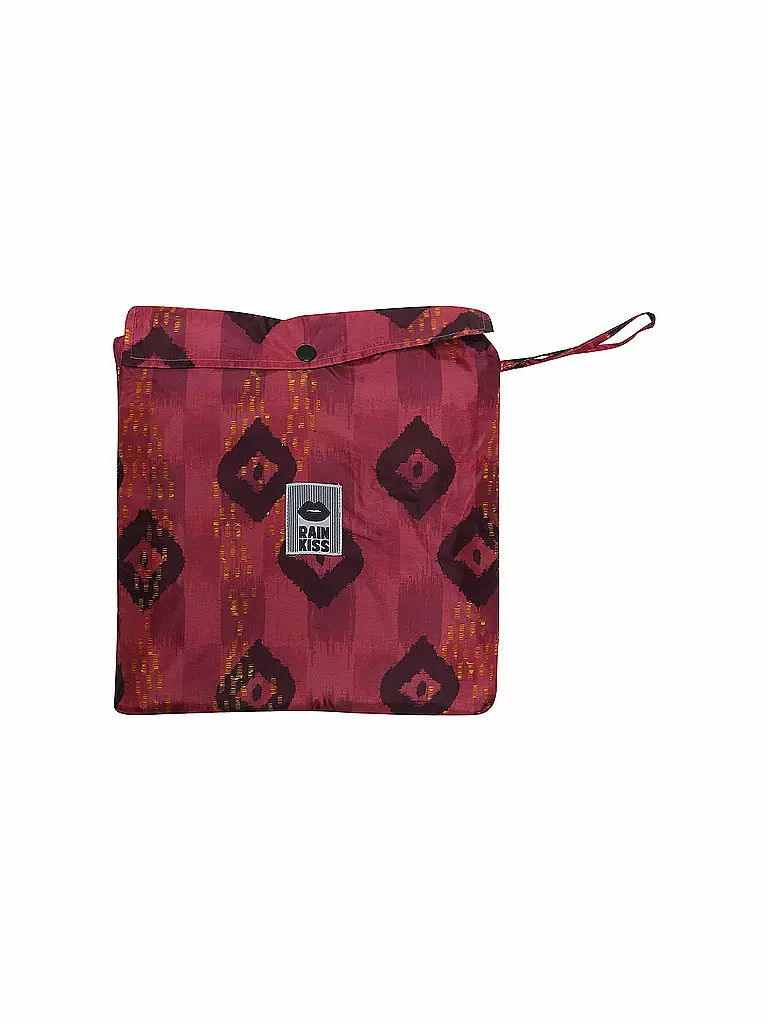 RAINKISS | Giacca antipioggia - Poncho antipioggia Ikat | Rosso