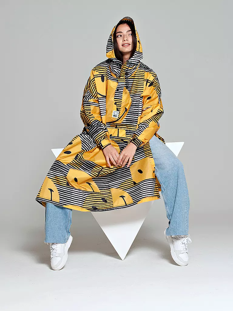 RAINKISS | Giacca antipioggia - Poncho antipioggia SUNSET SMILEY | Giallo