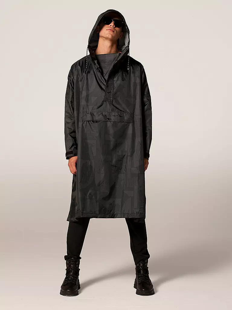 RAINKISS | Regenjacke - Regenponcho Back to Black Art | Nero