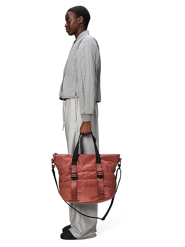 RAINS | Borsa - Borsa a mano PUFFER MIX TOTE BAG MINI W3 | Arancione