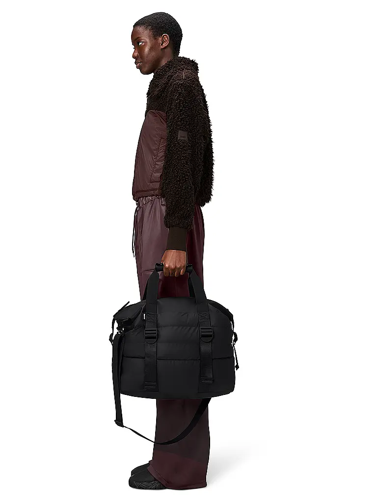RAINS | Borsa - Weekender PUFFER MIX Small | Nero