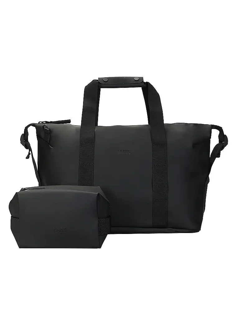 RAINS | Nome prodotto: Set 2 pezzi Weekender e beauty case
Marca: RAINS
Colore: nero
Categorie: Moda,Donna

Materiale: Plastica
Stile: Casual
Dettagli: Logo,Impermeabile | Nero