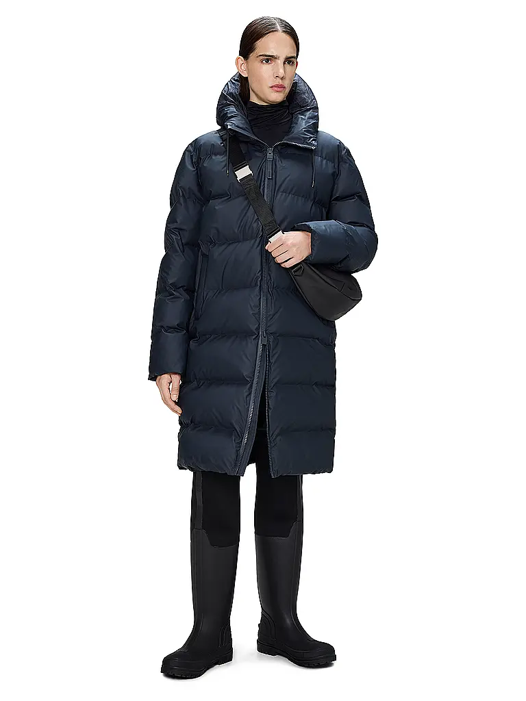RAINS | Piumino ALTA LONGER PUFFER JACKET | Blu scuro