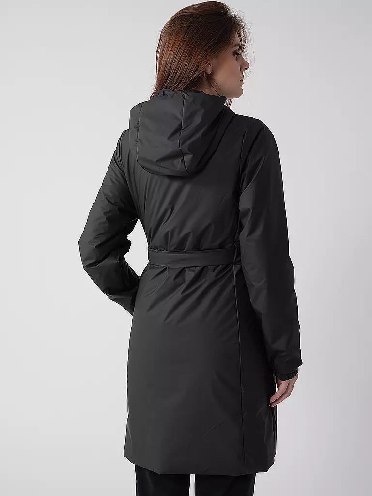 RAINS | Regenjacke LOHJA LONG INSULTED CURVED JACKET  | Nero