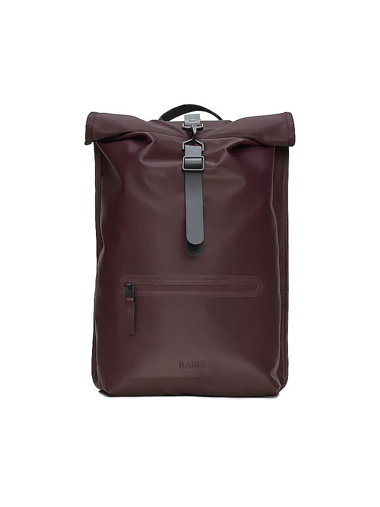 RAINS | Rucksack ROLLTOP | Rosso scuro