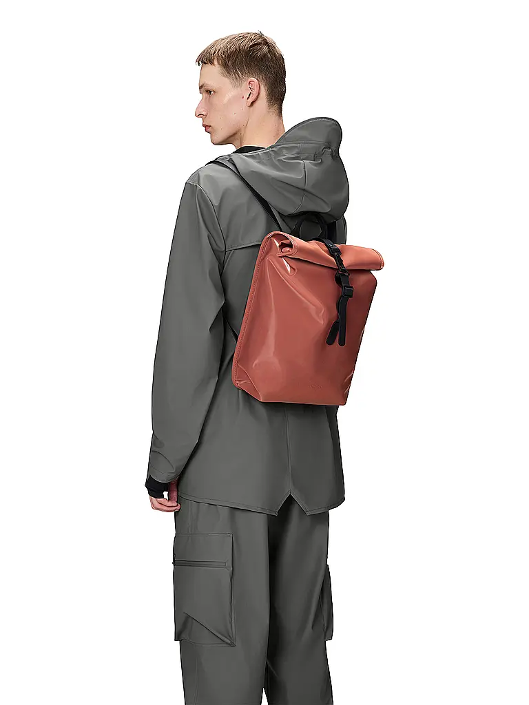RAINS | Zaino ROLLTOP MINI | Arancione