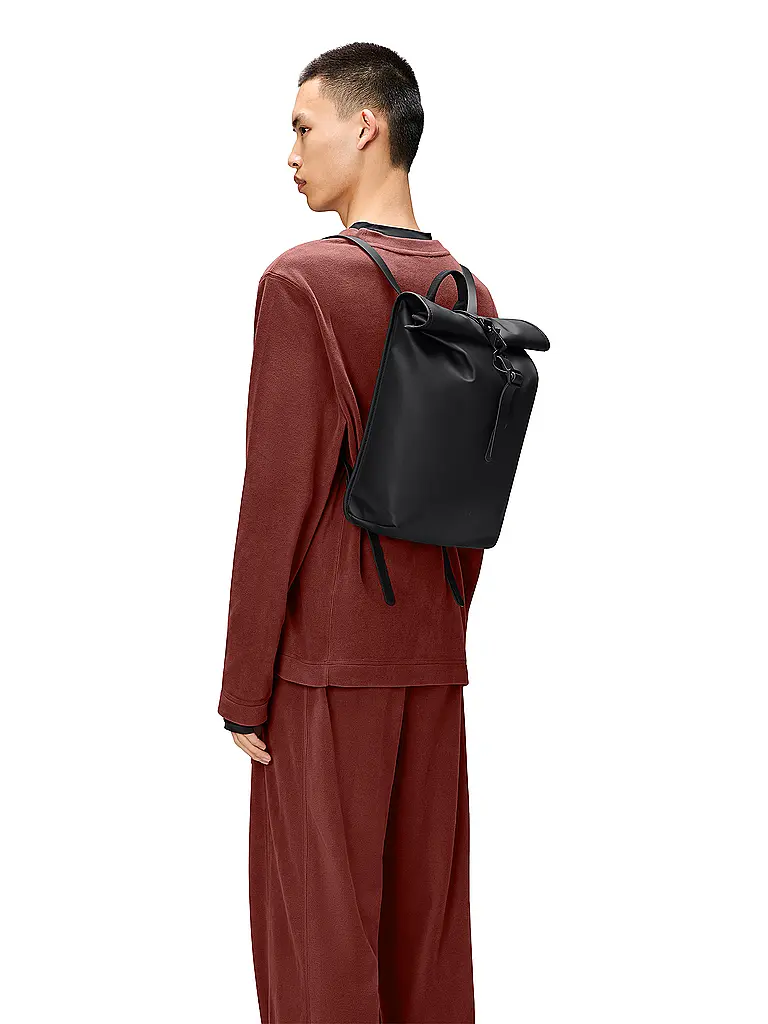 RAINS | Zaino ROLLTOP MINI | Nero
