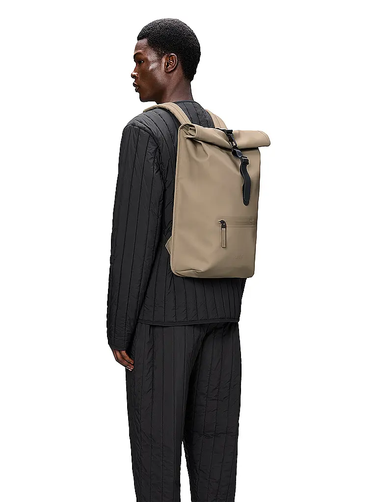 RAINS | Zaino ROLLTOP | Beige