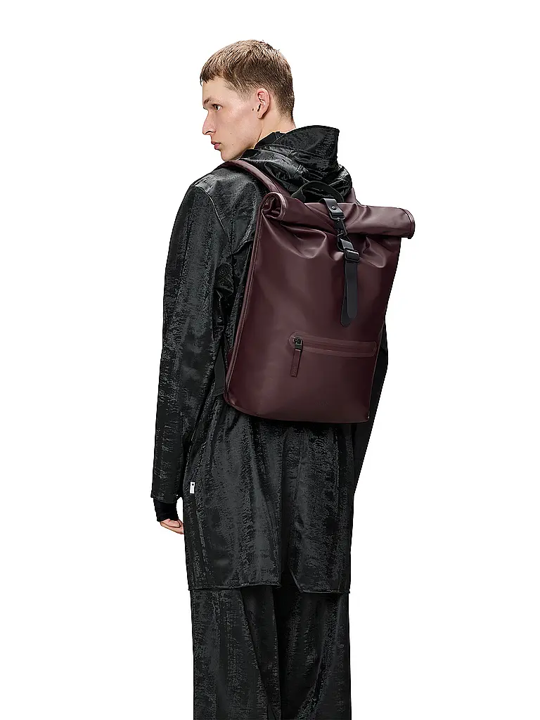 RAINS | Zaino ROLLTOP | Rosso scuro
