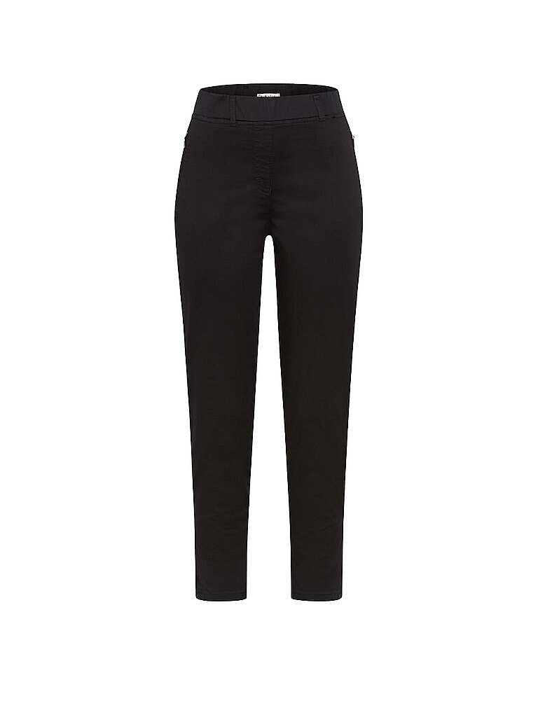Pantaloni Super Slim Fit 6/8 LAVINA ZIP nero 38