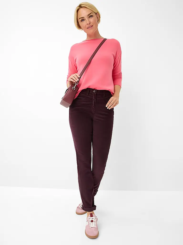 RAPHAELA BY BRAX | Pantaloni business LAURA NEW | Rosso scuro