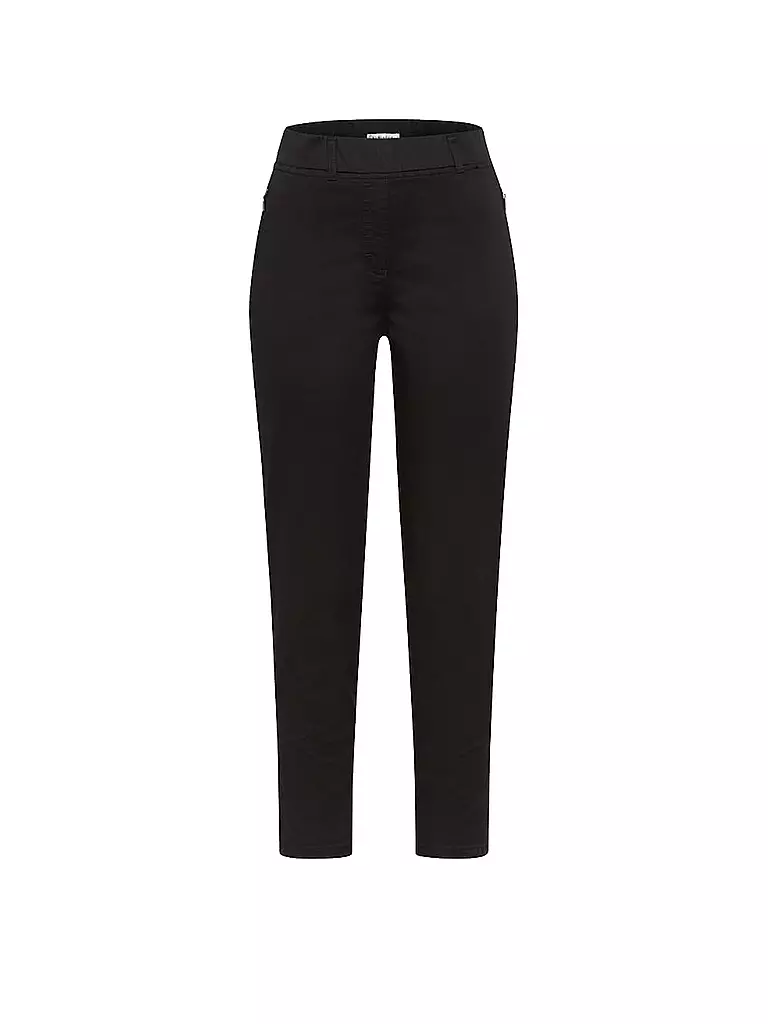 RAPHAELA BY BRAX | Pantaloni Super Slim Fit 6/8 LAVINA ZIP | Nero
