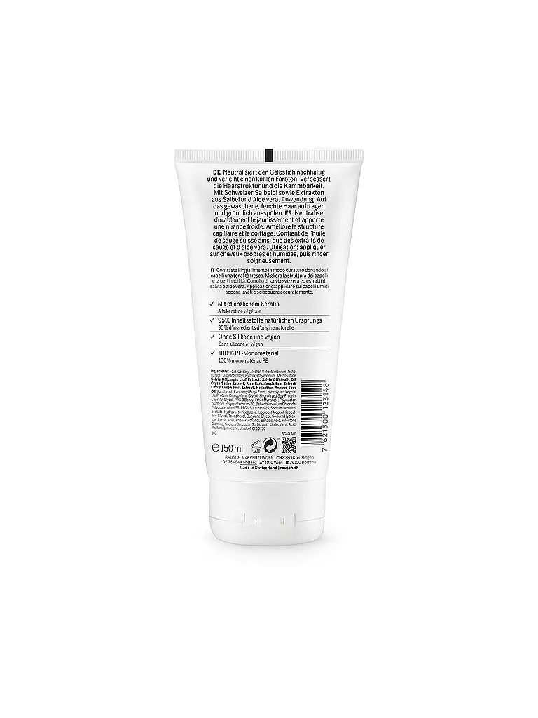 RAUSCH | Conditioner Brillantezza Argento con Salvia 150ml | Senza colore