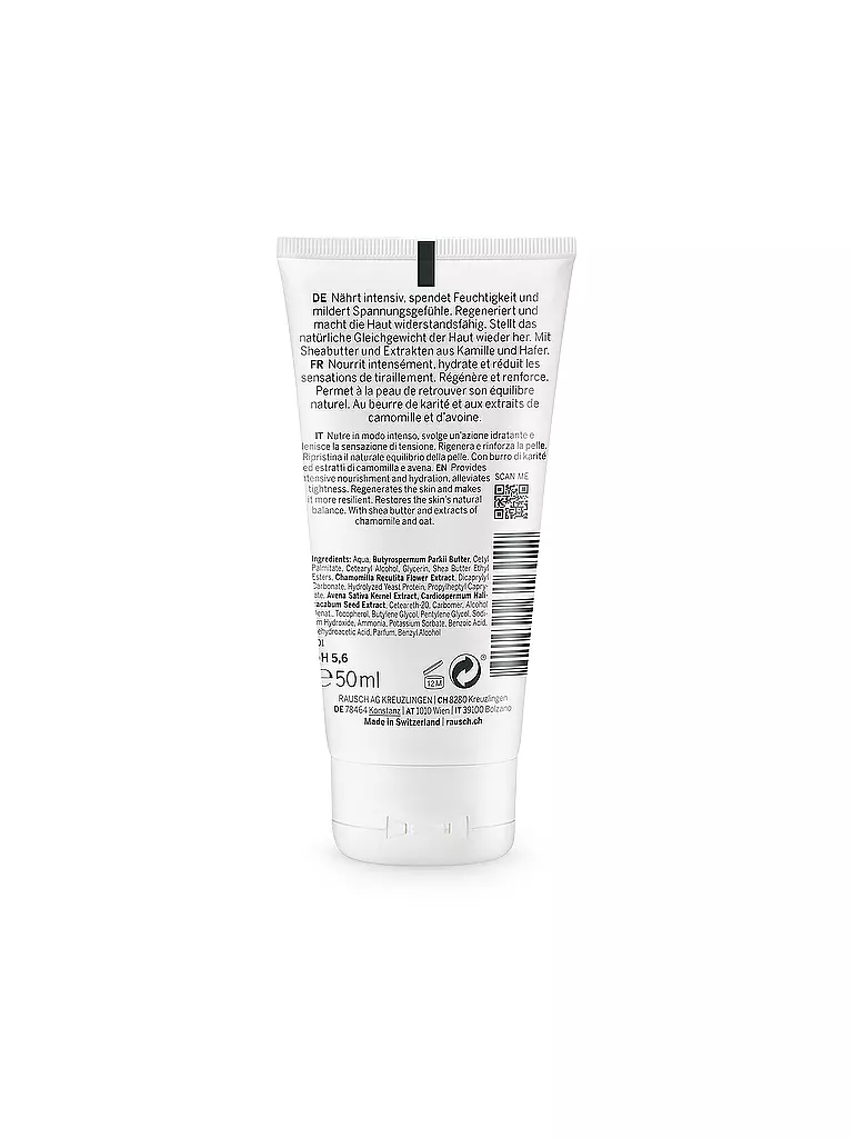 RAUSCH | Crema mani delicata con camomilla 50ml | Senza colore