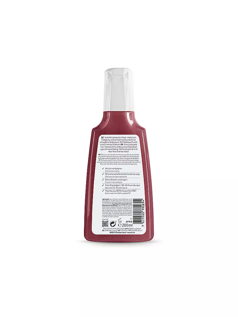 RAUSCH | Cura dei capelli - Shampoo protezione colore con rosa canina 200ml | Senza colore