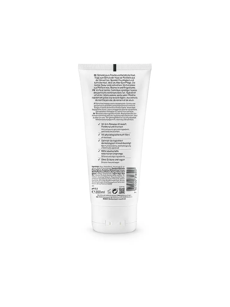 RAUSCH | Lozione corpo fresca alla menta 200ml | Senza colore