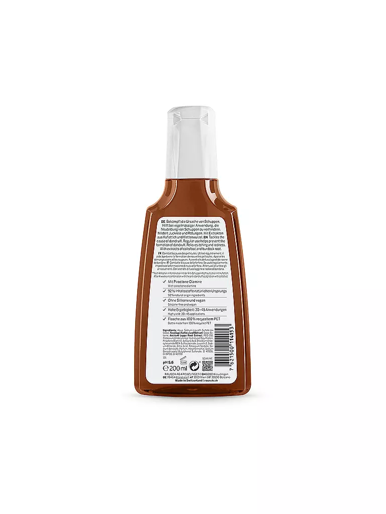 RAUSCH | Shampoo antiforfora con farfara 200ml | Senza colore