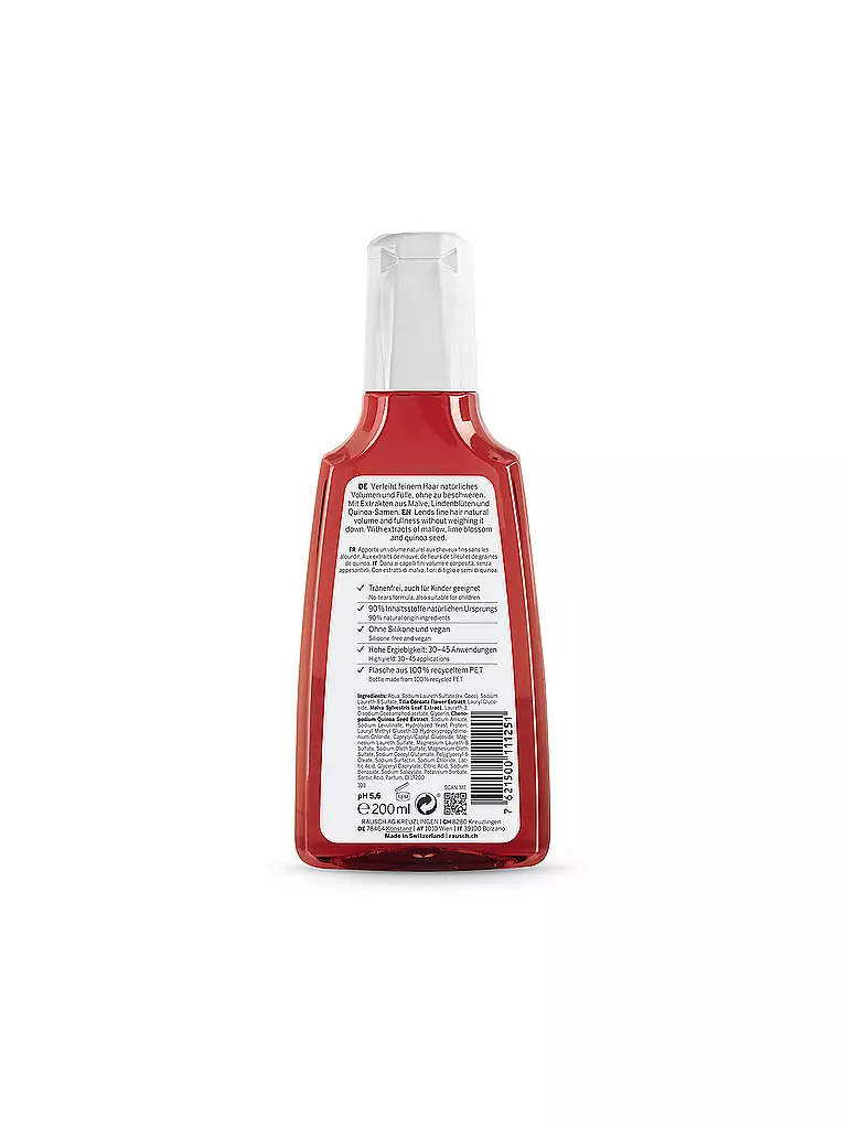 RAUSCH | Shampoo Volumizzante alla Malva 200ml | Senza colore