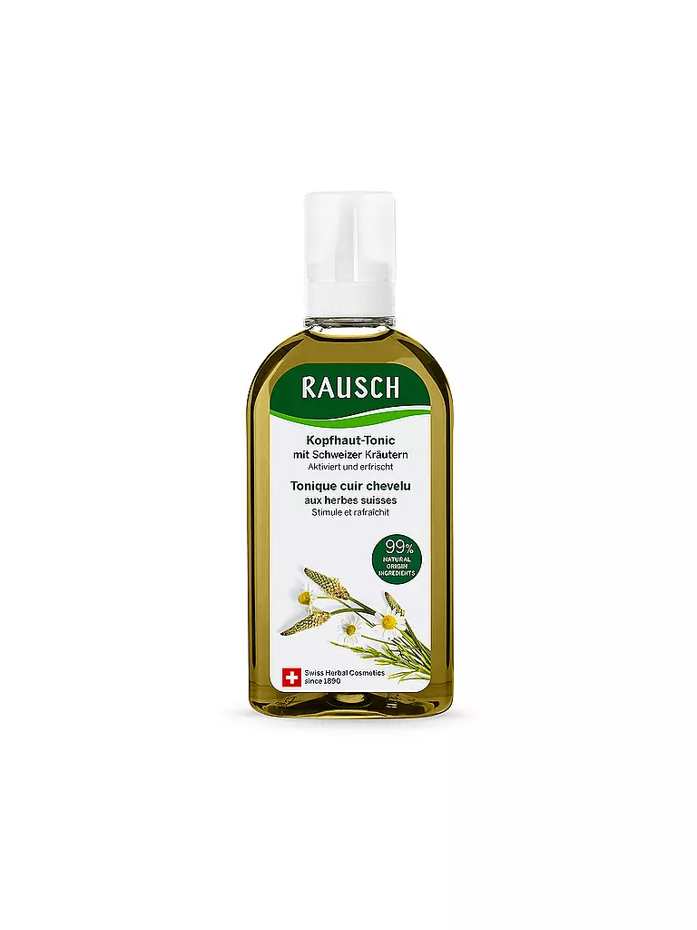 RAUSCH | Tonico per cuoio capelluto con erbe svizzere 200ml | Senza colore