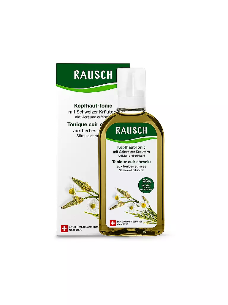 RAUSCH | Tonico per cuoio capelluto con erbe svizzere 200ml | Senza colore